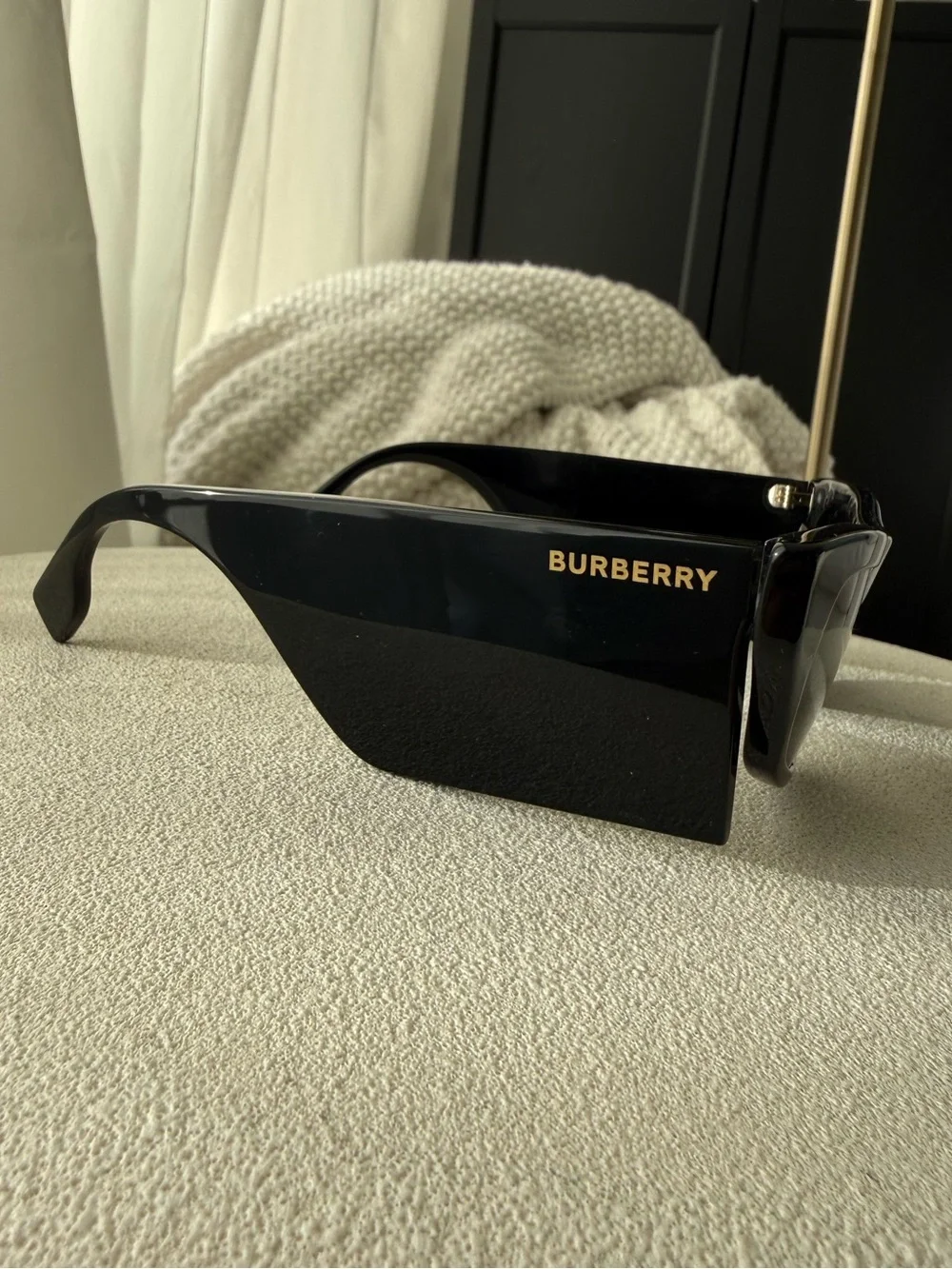Burberry Black Cat-Eye Sunglasses with Tan Case - NWT